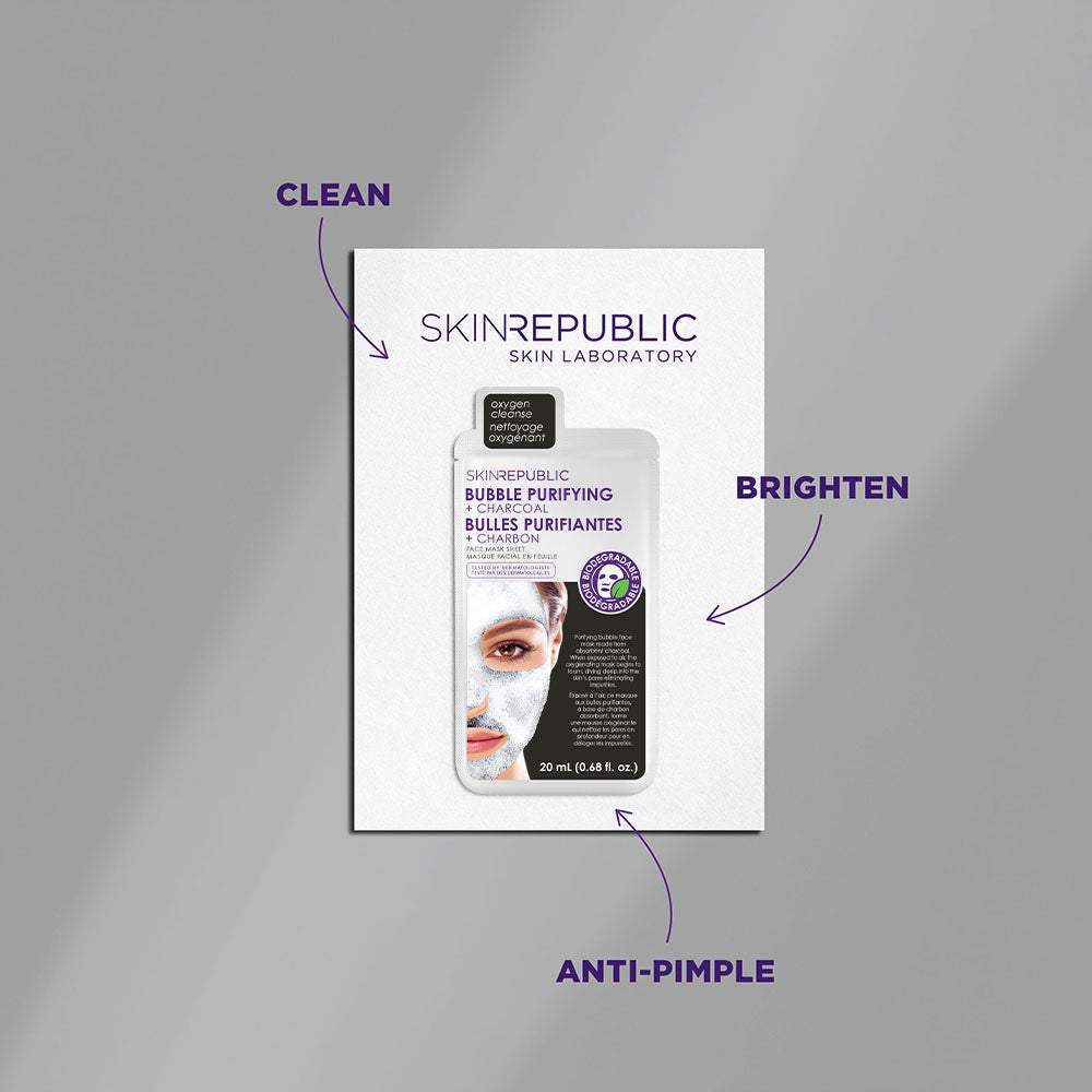 Cleansing Bubble Purifying Charcoal Biodegradable Face Mask