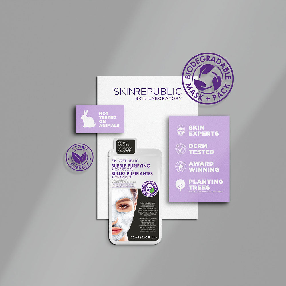 Cleansing Bubble Purifying Charcoal Biodegradable Face Mask