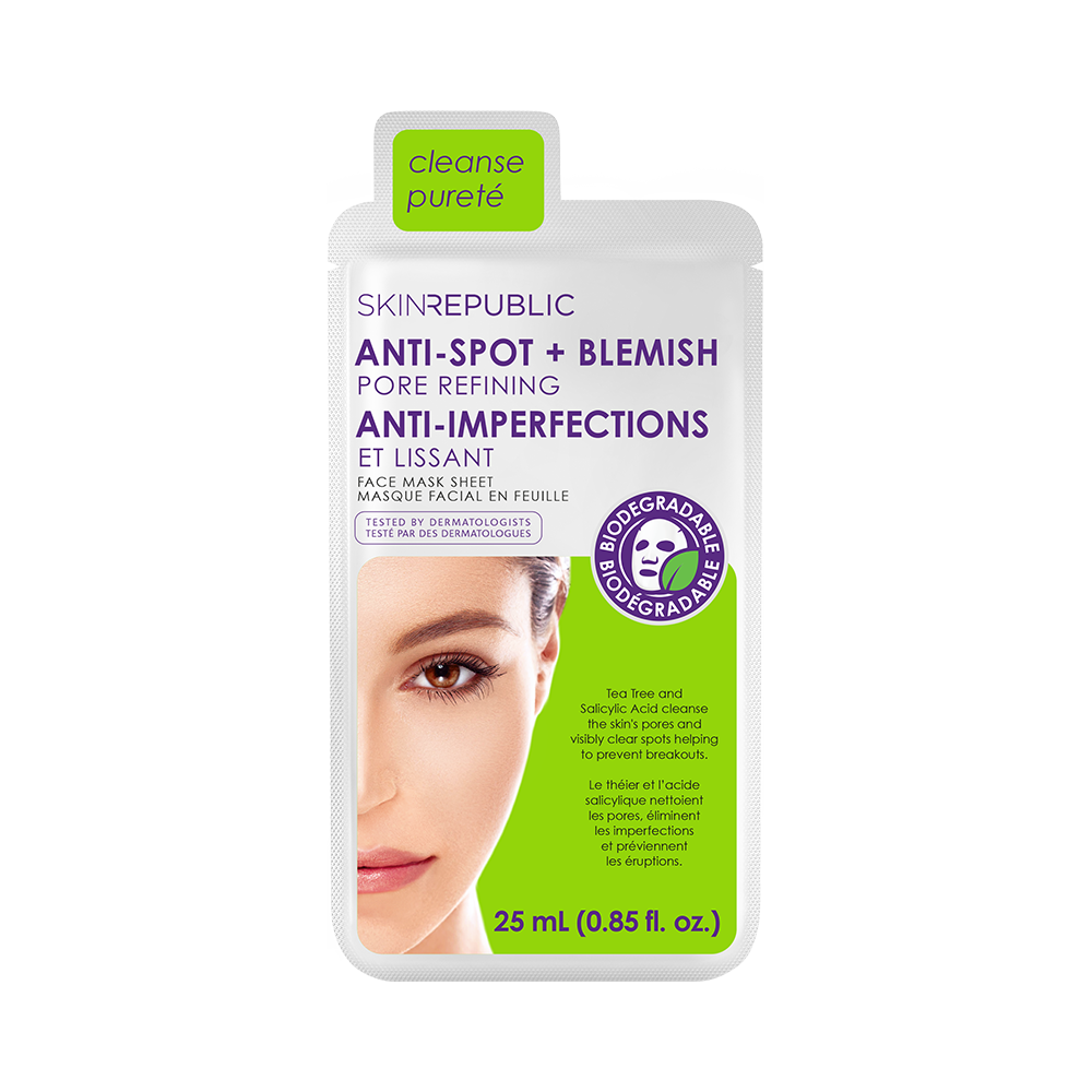 Pore Refining Anti-Spots & Blemish Biodegradable Face Mask