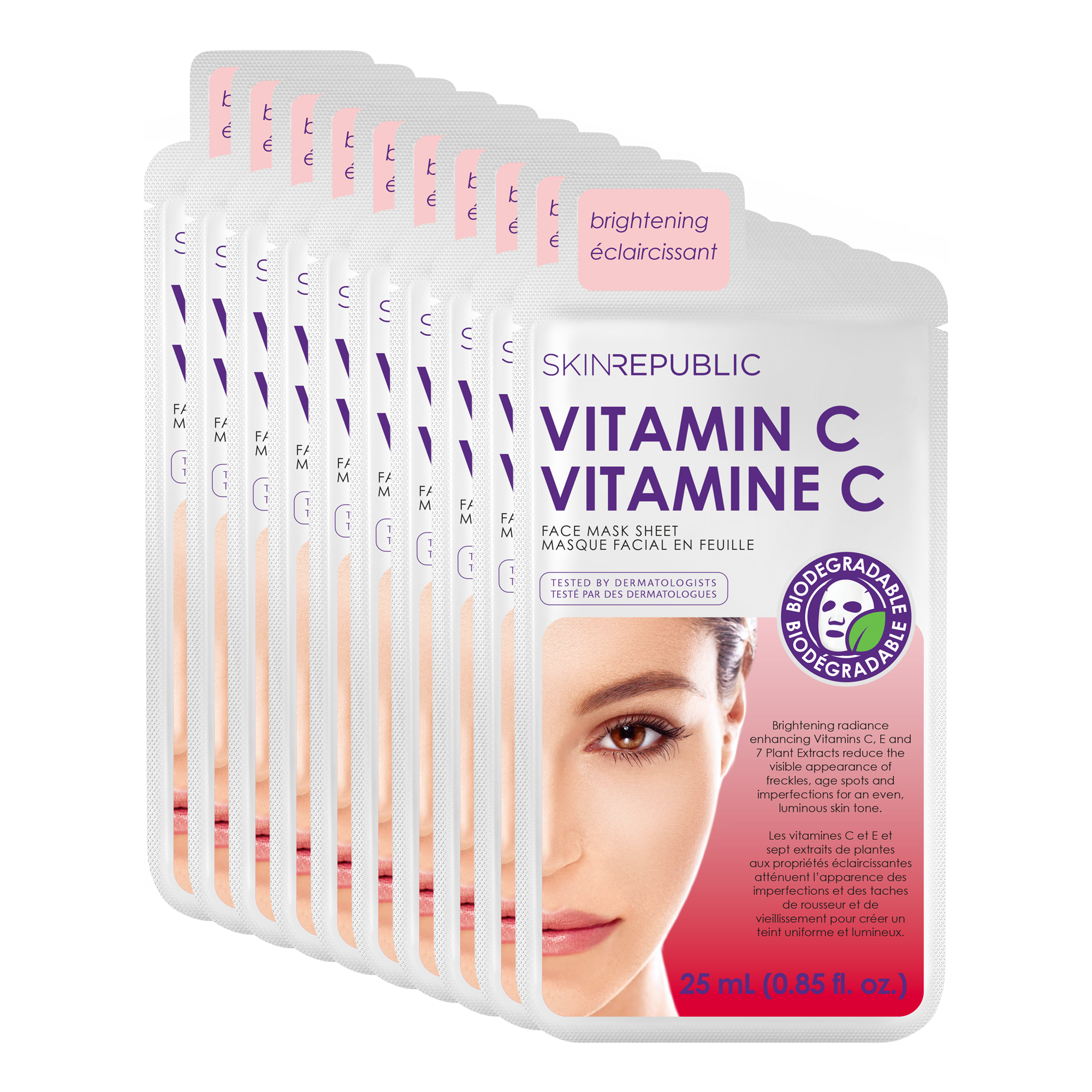 Brightening Vitamin C Face Mask Sheet - 10 Pack